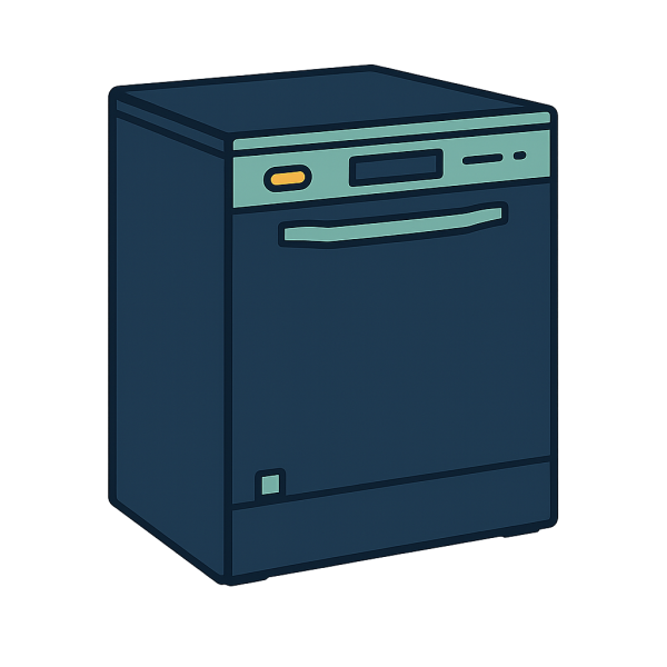 Disconnected kitchen dishwasher