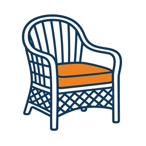 Stacked patio chairs placed at curbside ready for pickup and recycling