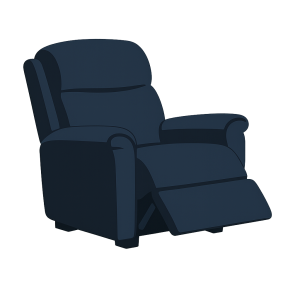 Upholstered recliner wrapped and placed at curbside ready for pickup and reuse or recycling
